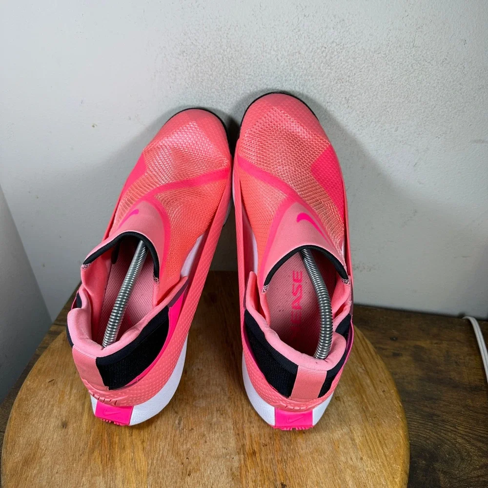Nike Go FlyEase Mens 10 Bright Crimson Pink Blast Hands-Free Shoes DZ4860-600